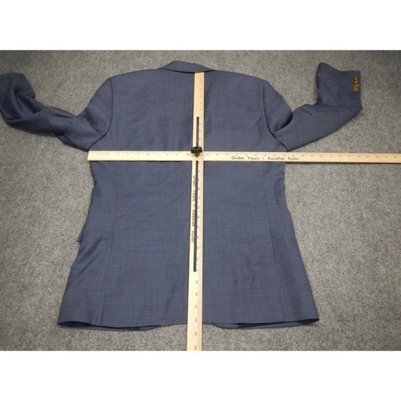 J. Crew Thompson Suit Men's Size 38S Slim Fit Blue w/ Brown Buttons 100% Wool - Picture 5 of 16